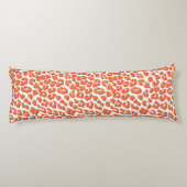 オレンジ色と白ヒョウ印刷 ボディピロー (裏面)
