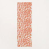 オレンジ色と白ヒョウ印刷 ヨガマット (正面)