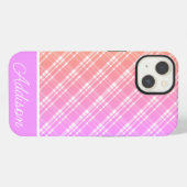 オレンジ色と紫のグラデーション iPhoneケース (裏面横)