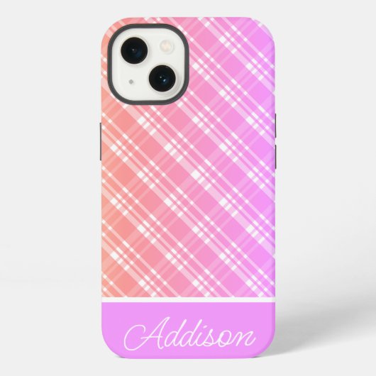 オレンジ色と紫のグラデーション iPhoneケース (裏面)
