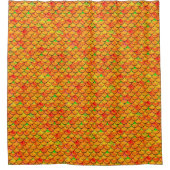 オレンジ色と緑はかりで測色 シャワーカーテン (正面)