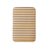 オレンジ色と茶色のパタストライプのーン春色 バスマット (正面縦)