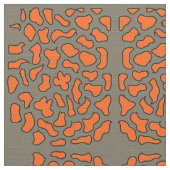 オレンジ色と茶色の模様 ファブリック (クローズアップ)