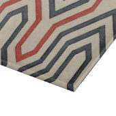 オレンジ色と青のグラフィック線 カッティングボード (角)