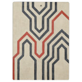 オレンジ色と青のグラフィック線 クリップボード (裏面)