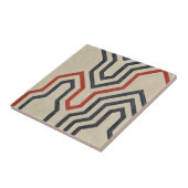 オレンジ色と青のグラフィック線 タイル (側面)