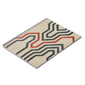 オレンジ色と青のグラフィック線 ノートブック (左側)