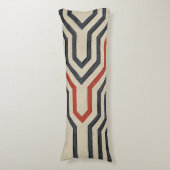 オレンジ色と青のグラフィック線 ボディピロー (正面縦)