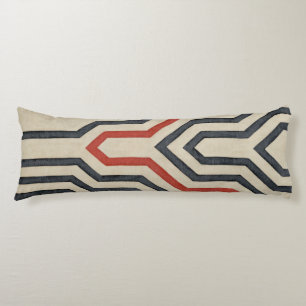 オレンジ色と青のグラフィック線 ボディピロー