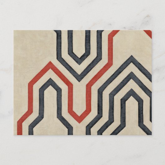 オレンジ色と青のグラフィック線 ポストカード (正面)