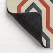 オレンジ色と青のグラフィック線 マウスパッド (コーナー)