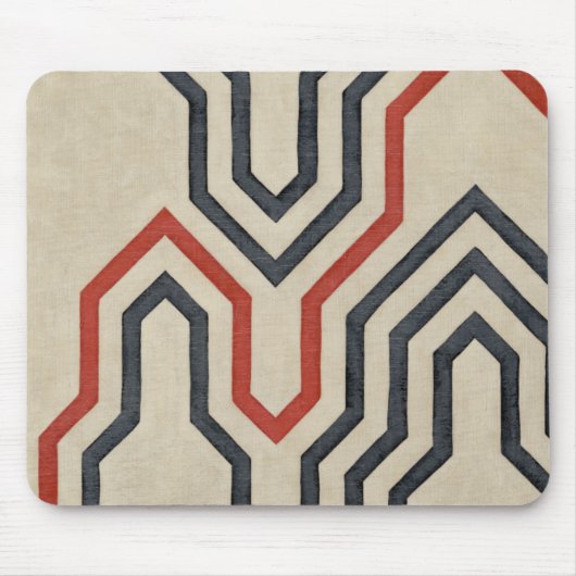 オレンジ色と青のグラフィック線 マウスパッド (正面)