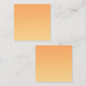 オレンジ色と黄色のグラデーション背景 スクエア名刺 (正面/裏面)