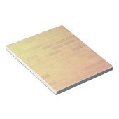 オレンジ色と黄色のメモ帳にレンガの壁 ノートパッド (アングル)