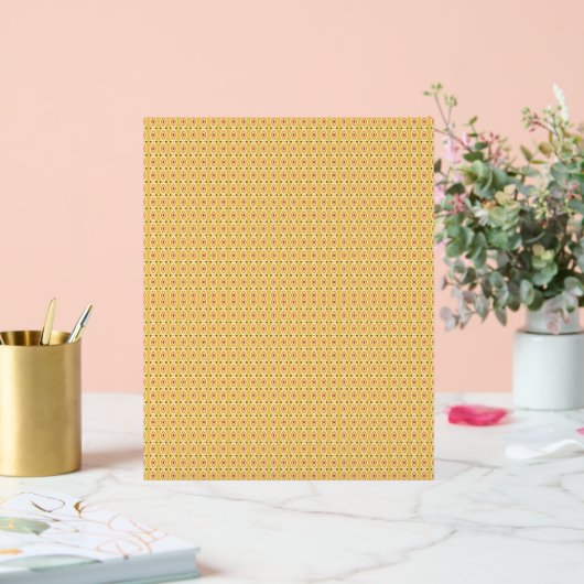 オレンジ色と黄色の円の背景 アクリルサイン (ウェディング)