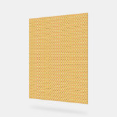 オレンジ色と黄色の円の背景 アクリルサイン (傾斜)