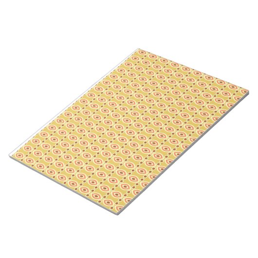 オレンジ色と黄色の円の背景 ノートパッド (アングル)