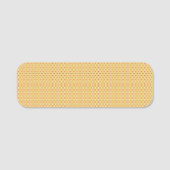 オレンジ色と黄色の円の背景 名札 (正面)