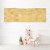 オレンジ色と黄色の円の背景 横断幕 (インサイチュ)