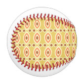 オレンジ色と黄色の円の背景 野球ボール (正面左)