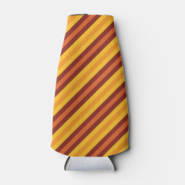 オレンジ色と黄色の色のストライプ ボトルクーラー