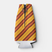 オレンジ色と黄色の色のストライプ ボトルクーラー (裏面)