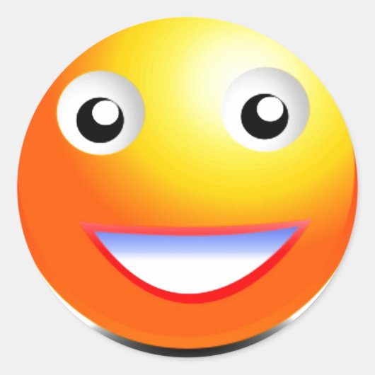 オレンジ色と黄色の面 ラウンドシール (正面)