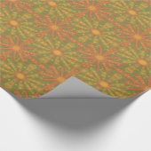 オレンジ色と黄色の「サンシャイン」抽象芸術パターン ラッピングペーパー (角)
