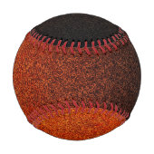 オレンジ色と黒のグリッターグラデーション 野球ボール (裏面)