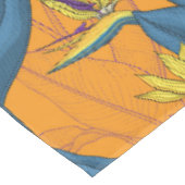 オレンジ色に咲く極楽の鳥 テーブルクロス (アングル)