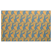 オレンジ色に咲く極楽の鳥 ファブリック (ヤード)