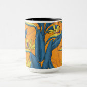 オレンジ色に咲く極楽の鳥 マグカップ (中央)