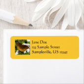 オレンジ色に斑点模様のフリチラリア ラベル (インサイチュ)