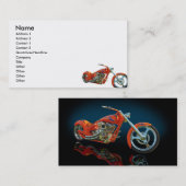 オレンジ色に染まった 名刺 (正面/裏面)