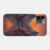 オレンジ色に燃える山の夕焼けの空の反射 Case-Mate iPhoneケース (裏面(横))