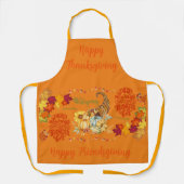 オレンジ色に秋を迎える感謝祭 | エプロン (正面)
