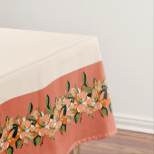 オレンジ色のあぜりあ クリーム 60" x 84" テーブルクロス (インサイチュ)