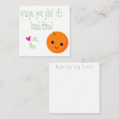 オレンジ色のあなたが、昼食の時間に嬉しい？  弁当のメモ ノートカード (正面/裏面)