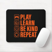 オレンジ色のいじめ撲滅デー Play Learn Be Kind Repeat マウスパッド (マウス)