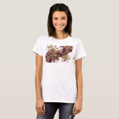 オレンジ色のおしゃれな抽象芸術カスタムTシャツ v2 Tシャツ (正面フル)
