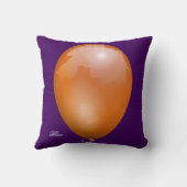 オレンジ色のおもちゃバおもしろいロユニーク クッション (裏面)