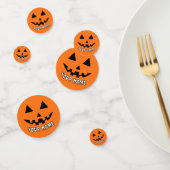オレンジ色のかぼちゃにハロウィーンの名前を入れよう コンフェッティ (グループ)