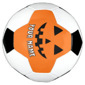 オレンジ色のかぼちゃにハロウィーンの名前を入れよう サッカーボール (回転)