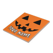 オレンジ色のかぼちゃにハロウィーンの名前を入れよう タイル (側面)