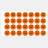 オレンジ色のかぼちゃにハロウィーンの名前を入れよう ラベル (シート)