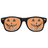 オレンジ色のかぼちゃにハロウィーンの名前を入れよう レトロサングラス (正面)