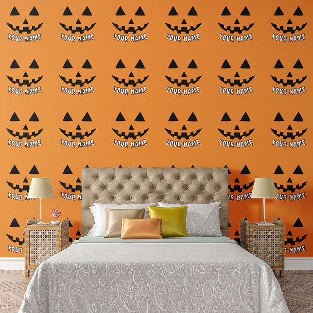 オレンジ色のかぼちゃにハロウィーンの名前を入れよう 壁紙 (クリエイターアップロード済み)