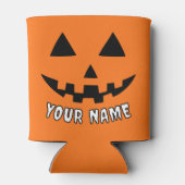 オレンジ色のかぼちゃにハロウィーンの名前を入れよう 缶クーラー (裏面)