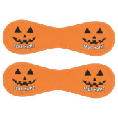 オレンジ色のかぼちゃのハロウィーン　あなたの名前 ソフトボール (パネル)