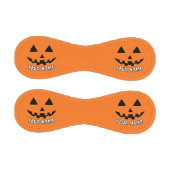 オレンジ色のかぼちゃのハロウィーン 名前入り 野球ボール (パネル)